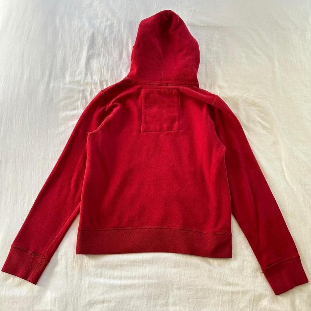 Abercrombie Fitch Red 92 Athletic Hoodie Sweatshirt Mens XL - Picture 6 of 6